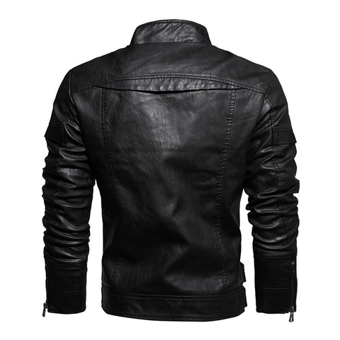 Damen Stehkragen PU Lederjacke Slim Fit Motorrad Biker Kunstleder Mantel Fleece Gefüttert Gesteppt Herbst Winter Außenbekleidung