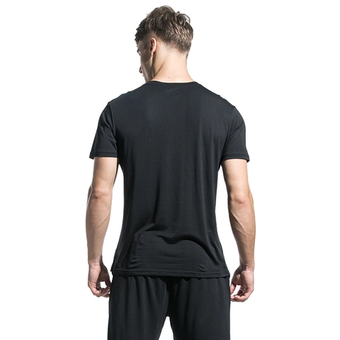 Abbigliamento Estivo da Uomo in Misto Cotone Modal Scollo a V Manica Corta Top E Pantaloncini per Sport Quotidiano