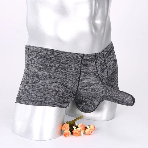 Men's Sexy Nylon Breathable Bulge Pouch Boxer Briefs U Convex Bulge Nightclub Unique Design Underwear For Men Comfort Boxers