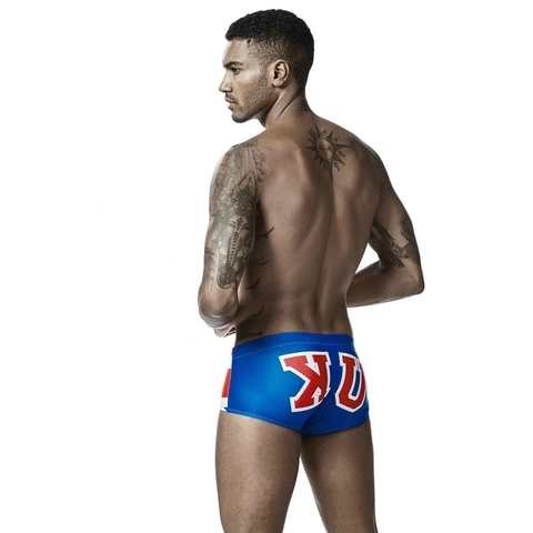 Men Low Waist Swimming Trunks Flag Printed Quick Dry Polyester Athletic Beach Shorts For Swimming Water Sports