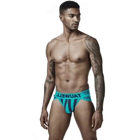 Men Striped Sexy Jockstrap Cotton Blend Breathable Athletic Underwear Low Waist Lifting Sporty Briefs For Gym Daily Wear