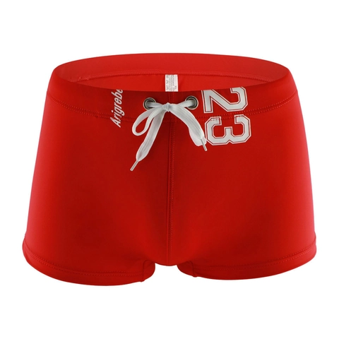 Pantaloncini da Bagno Uomo Asciugatura Rapida Nylon Spandex Coulisse Elastica Boxer Mare Sportivi Bermuda Con Stampa Numero Per Uomo