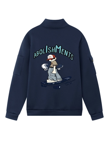 Herren Stehkragen Halbreißverschluss Sweatshirt Baumwollmischung Streetwear Skater Boy Grafikdruck Langarm Cargo Tasche Pullover Für Herren