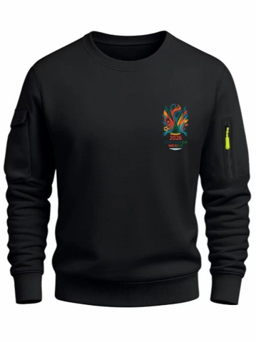 Felpa da Uomo Casual Girocollo 100% Poliestere Manica Lunga Stampata Pullover Con Multitasche Per 2026 Top Sportivi