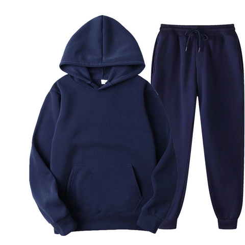 Herren Casual Trainingsanzug Baumwollmischung Fleece Gefüttert Kapuzenpullover Und Jogginghose Sportbekleidung Fitness Outfits