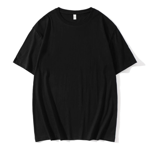 Men Loose Combed Cotton T-Shirt Solid Color Short Sleeve Round Neck Summer Casual Basic Top For Youth Unisex Fashion Style