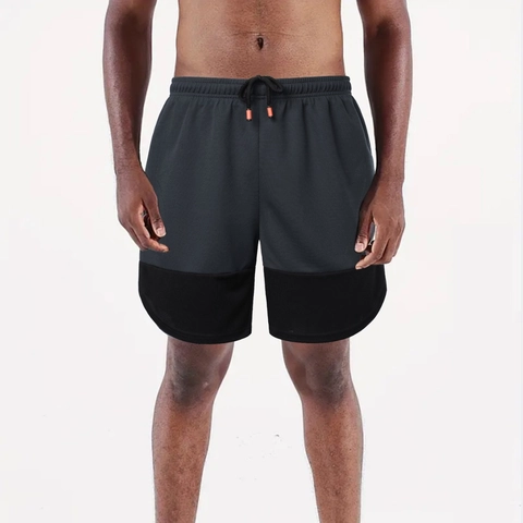 Men's Two-In-One Mesh Sports Shorts Double Layer Breathable Gym Running Shorts With Phone Pocket Drawstring Quick Dry Bottoms