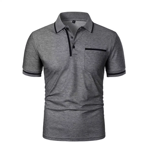 Γυναικείο Casual Slim Fit Κοντό Μανίκι Μπλουζάκι Πόλο Με Αντιτιθέμενες Ρίγες Τσέπη Κουμπιά Πικέ Κεντημένο Αθλητικό Top