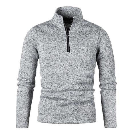 Men Half Zip Stand Collar Sweatshirt Fleece Lined Winter Pullover Solid Color Casual Long Sleeve Thermal Top