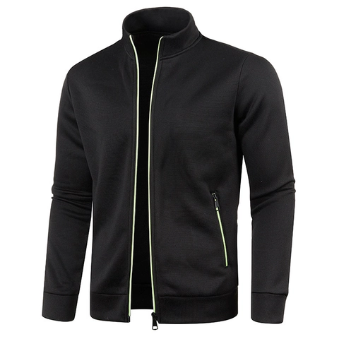 Men Stand Collar Full Zip Knitted Jacket Fleece Lined Casual Heathered Cardigan Sweater Outerwear For Winter Autumn Top