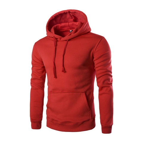 Men Casual Fleece Hooded Sweatshirt Pullover Cotton Blend Long Sleeve Hoodie With Pocket For Daily Sport Relaxed Fit