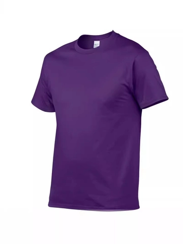 Ανδρικό Casual T-Shirt από Μείγμα Βαμβακιού Κοντό Μανίκι Μονόχρωμο Στρογγυλή Λαιμόκοψη Αναπνεύσιμο Χαλαρή Εφαρμογή