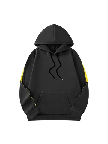 Herren Casual Pullover Kapuzenpullover Kontrast Seitenstreifen Langarm Hoodie Mit Kängurutasche Sport Freizeit Top Herren Bekleidung
