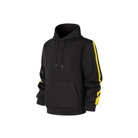 Sweat à Capuche Homme Polyester Rayé Manches Longues Sport Hoodie Décontracté Pullover Avec Poche Kangourou Vêtements d'Extérieur Homme