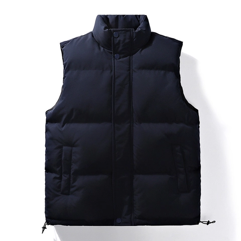 Gilet da Uomo in Velluto a Coste Imbottito Caldo Collo in Piedi Giacca Trapuntata Senza Maniche Autunno Inverno Sportivo Casual