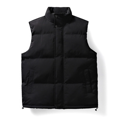 Gilet da Uomo in Velluto a Coste Imbottito Caldo Collo in Piedi Giacca Trapuntata Senza Maniche Autunno Inverno Sportivo Casual