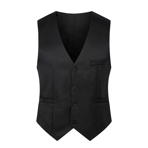 Ανδρικό Slim Fit Business Casual Γιλέκο Κοστουμιού Monopetto V-Neck Επίσημο Γάμος Γαμπρός Top