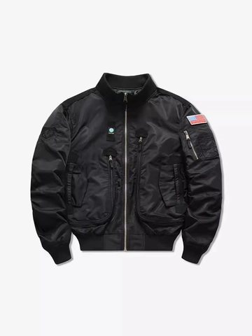 Chaqueta Bomber de Vuelo MA-1 para Hombre Estilo Militar Táctico Chaqueta Ligera Cortavientos Con Múltiples Bolsillos Puños Acanalados
