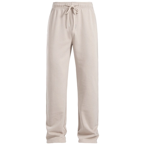 Men's Cotton Blend Sweatpants Old Money Style Micro Wide Straight Leg Casual Pants Drawstring Elastic Waist Trousers For Men