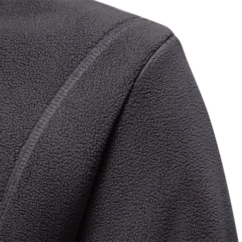Men's Polar Fleece Hoodie Warm Winter Hooded Sweatshirt Solid Color Outdoor Casual Drawstring Loose Fit Tops For Men