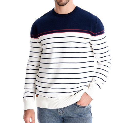 Herren Colorblock Gestreifte Strickwaren Casual Slim Fit Rundhals Langarm Pullover Weiche Baumwollmischung Für Herbst Winter