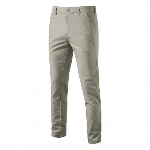 Pantalones Casuales de Lino de Algodón para Hombre Transpirables de Pierna Recta Color Sólido Multi Bolsillo Cintura Media para el Viaje Diario