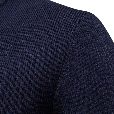 Men Knit Cardigan Sweater Viscose Blend Stand Collar Full Zip Long Sleeve Solid Color Casual Autumn Winter Outerwear Men