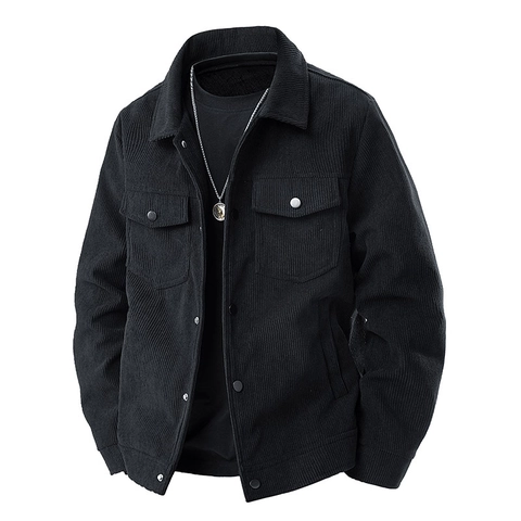 Herren Casual Polyester Hemdjacke Umlegekragen Arbeitskleidung-Stil Einfarbig Langarm Top Sportliche Oberbekleidung Für Frühling Herbst