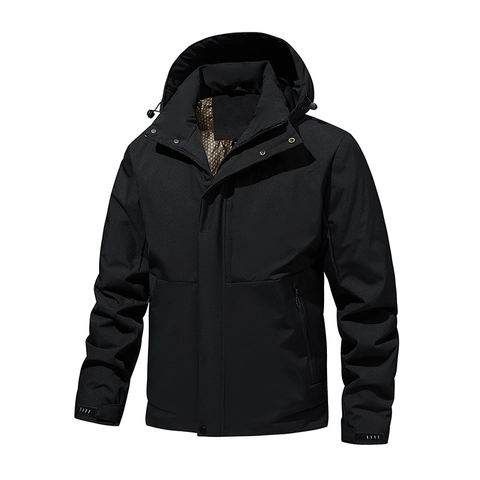 Unisex Winter Padded Jacket Waterproof Windproof Hooded Graphene Thermal Outdoor Hiking Coat Warm Casual Outerwear