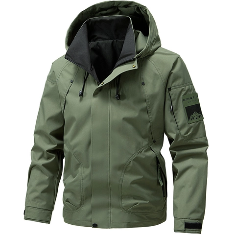 Veste de Travail à Capuche Légère pour Hommes Coupe-Vent Extérieur Décontracté Coupe-Vent Top pour le Printemps Automne Jeunesse Coupe Ample Zip Up Manteaux de Plein Air