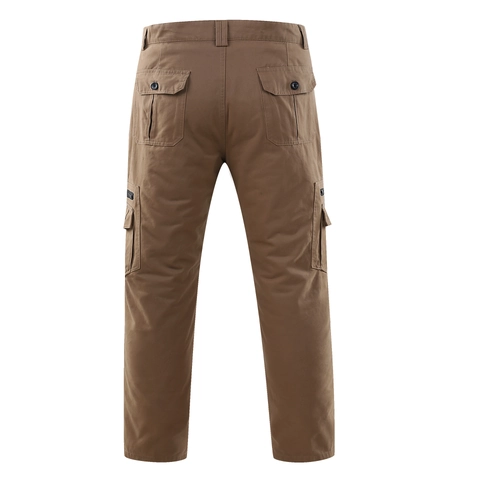 Men's Multi-Pocket Cargo Pants Outdoor Tactical Cotton Casual Trousers Straight Leg Solid Color Work Wear Pants For Men