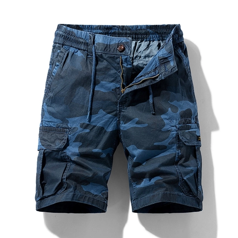 Men's Casual Camouflage Cargo Shorts Cotton Loose Fit Multi-Pocket Outdoor Summer Bottoms Tactical Tactical Work Shorts