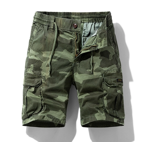 Men's Casual Camouflage Cargo Shorts Cotton Loose Fit Multi-Pocket Outdoor Summer Bottoms Tactical Tactical Work Shorts