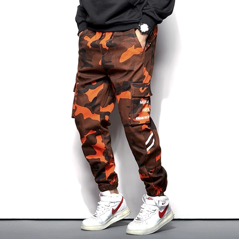 Ανδρικό Casual Παντελόνι Cargo Jogger Βαμβακερό Μείγμα Πολλές Τσέπες Παραλλαγή Μονόχρωμο Παντελόνι Streetwear Μέση Με Κορδόνι Ανδρικά Ρούχα