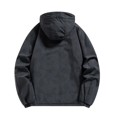 Chaqueta de Invierno para Hombre con Forro de Lana Capucha a Prueba de Viento Impermeable Ropa de Abrigo Patrón Geométrico Parka Cálida Abrigo Informal para Exteriores