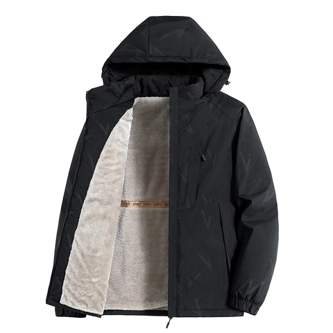 Winter Kapuzenjacke Verdicktes Vliesfutter Wasserdicht Winddicht Outdoor Bergsteigen Warmer Mantel Lässiger Sport Oberbekleidung