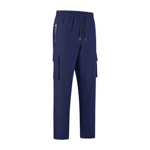 Pantaloni Cargo Uomo Gamba Dritta Multitasche Pantaloni Sportivi Outdoor Vita Elastica Coulisse Asciugatura Rapida Casual