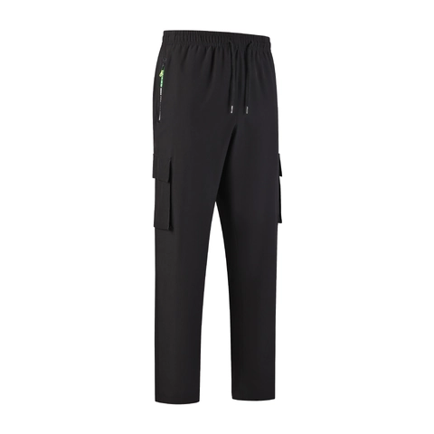 Pantaloni Cargo Uomo Gamba Dritta Multitasche Pantaloni Sportivi Outdoor Vita Elastica Coulisse Asciugatura Rapida Casual