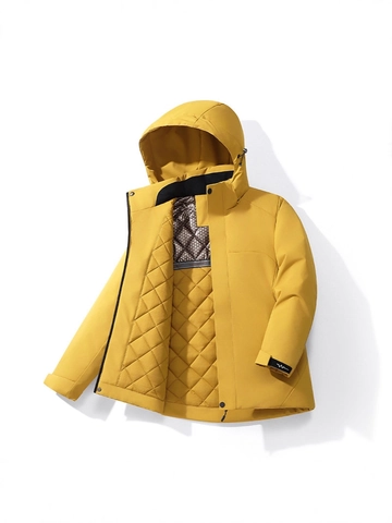 Chaqueta Acolchada con Capucha de Invierno para Hombre Cálida Impermeable Chaqueta para Exteriores Casual Ajuste Holgado Abrigo de Algodón con Forro Acolchado