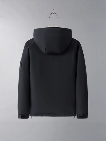 Giacca Imbottita con Cappuccio da Uomo Invernale Calda Ispessita Antivento Capispalla Casual Workwear Parka con Tasche