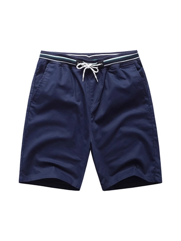 Pantaloncini Casual da Uomo in 100% Cotone Estivi Vita Elastica con Coulisse Vestibilità Larga Gamba Dritta Sportivi Mare