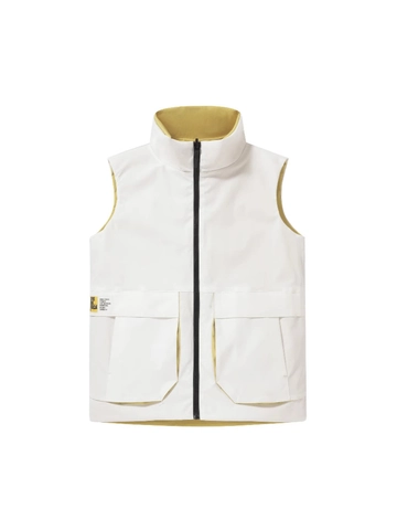 Men's Casual Workwear Vest Solid Color Multi-Pocket Stand Collar Zipper Gilet Lightweight Sleeveless Jacket Outdoor Travel