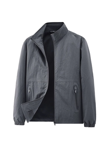 Men's Lightweight Windproof Jacket Stand Collar Casual Outdoor Zip-Up Windbreaker Coat Spring Autumn Jacket For Men