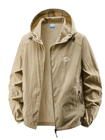Veste de Protection Solaire Légère pour Homme à Capuche Respirante Extérieur Pêche Escalade Coupe-vent Sportif Protection UV
