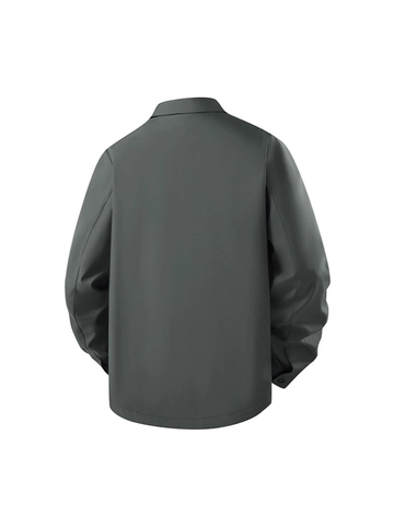 Men's Business Casual Windproof Jacket Slim Fit Lapel Zipper Outerwear Spring Autumn Solid Color Coat For Men Clothing