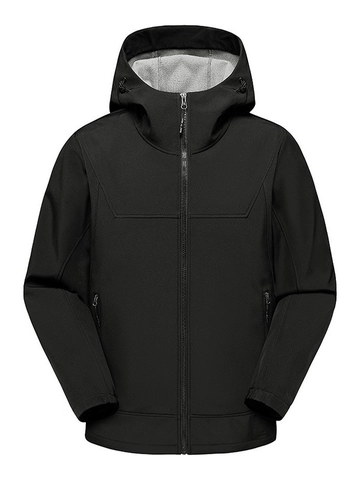 Giacca Softshell Outdoor Unisex Impermeabile Antivento Con Cappuccio Cappotto da Trekking Termica Foderata in Pile Giacca Funzionale per Uomo Donna