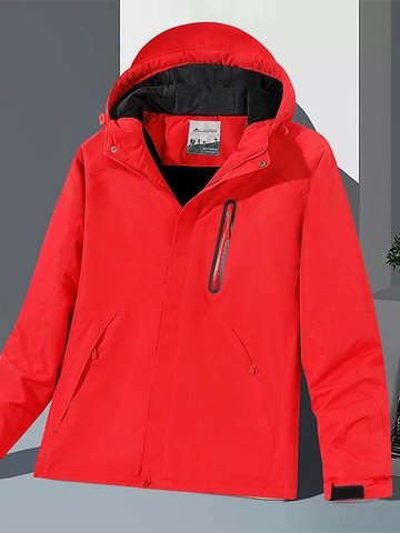 Chaqueta Térmica Inteligente Eléctrica USB para Hombre Mujer Impermeable Cortavientos Parka con Capucha Ropa Calefactable de Invierno para Exteriores