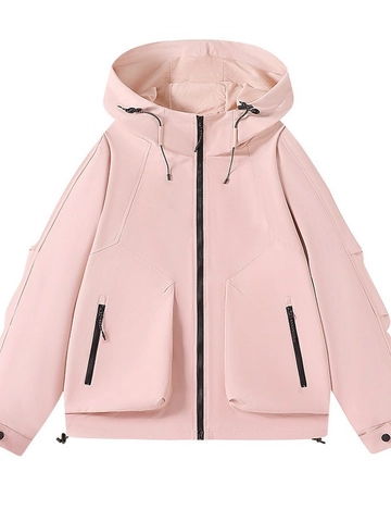 Unisex Outdoor Μπουφάν με Κουκούλα Αδιάβροχο Αντιανεμικό Τεχνικό Μπουφάν Λειτουργικό Casual Άνοιξη Φθινόπωρο Ελαφρύ με Φερμουάρ