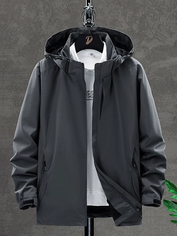 Unisex Outdoor Jacket Waterproof Windproof Hooded Windbreaker Breathable Sportswear Coat For Hiking Climbing Spring Autumn