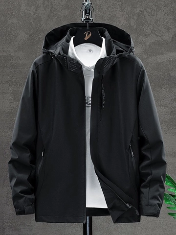 Unisex Outdoor Jacket Waterproof Windproof Hooded Windbreaker Breathable Sportswear Coat For Hiking Climbing Spring Autumn